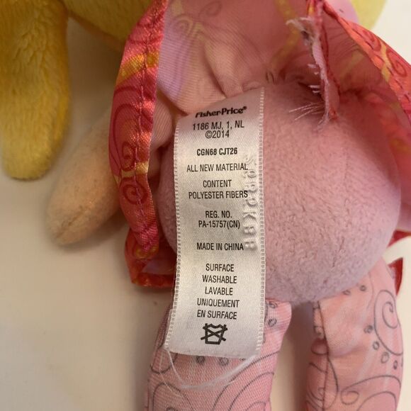 Fisher Price Princess Chime Doll Pink Ballerina Plush Rattle Toy 11” Blonde - Picture 4 of 6